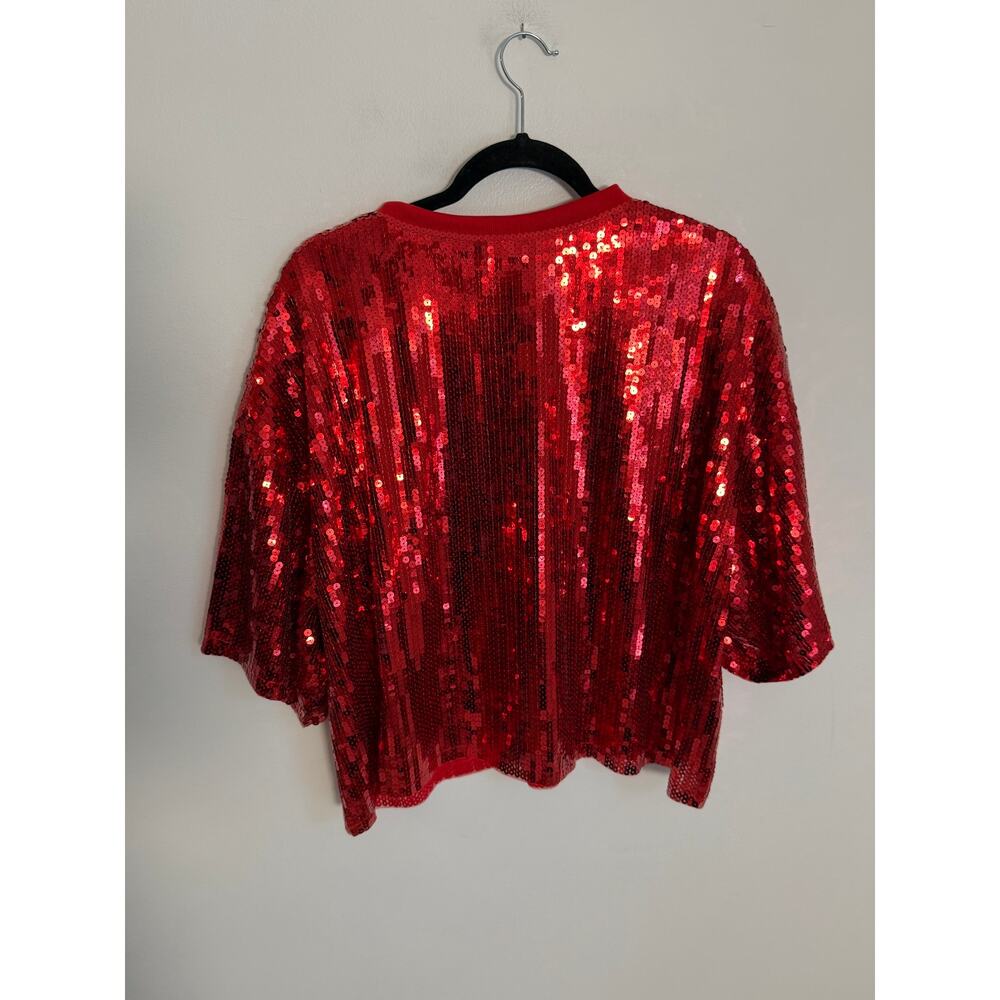 Simply Southern Merry Christmas Sequin Top size large - Picture 3 of 5